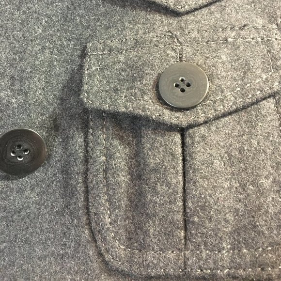 Kenneth Cole Wool Jacket/Coat Military Style GRAY - Picture 9 of 11